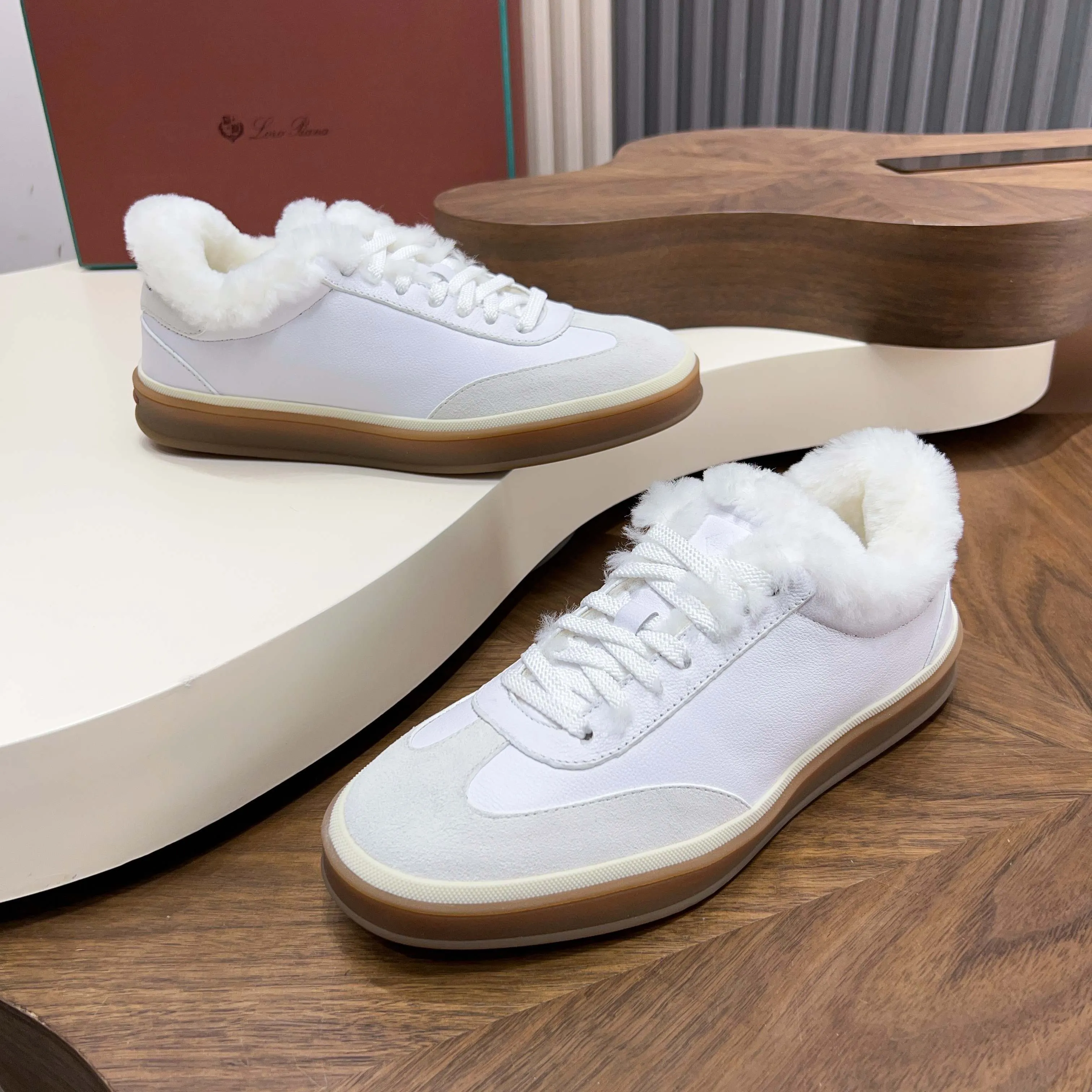 💰740 Loro Piana - Classic casual wool shoes, men's lace-up casual shoes and sneakers, high-quality lightweight and comfortable fabrics, suitable for outdoor leisure, the color is young and energetic, and it looks great with sportswear or casual suits! Code number: 39-44 (45, 46, can be customized)